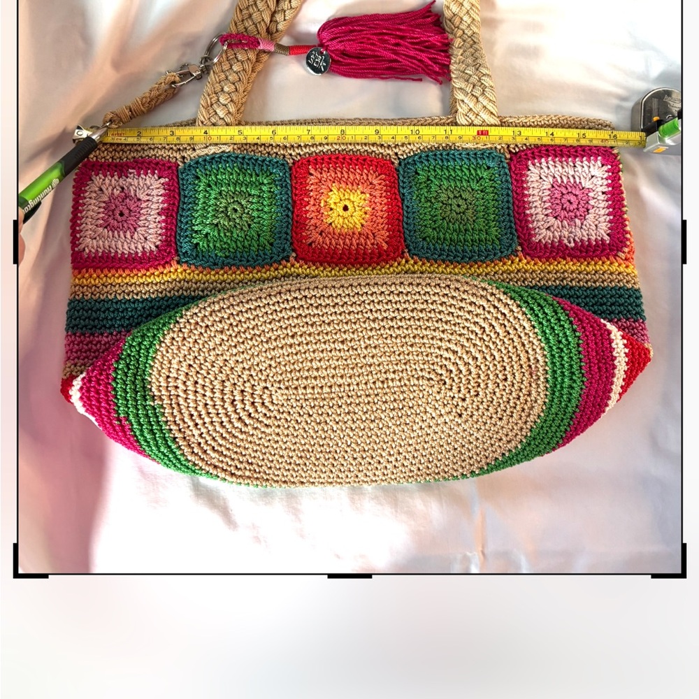The Sak Crochet Kenya stripe Tote Bag multi - Picture 4 of 14
